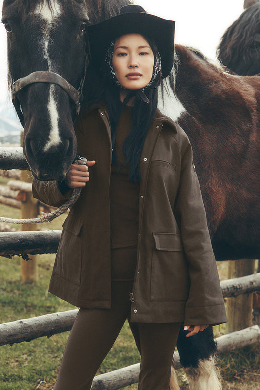 Twill Barn Jacket - Espresso (W4752R)