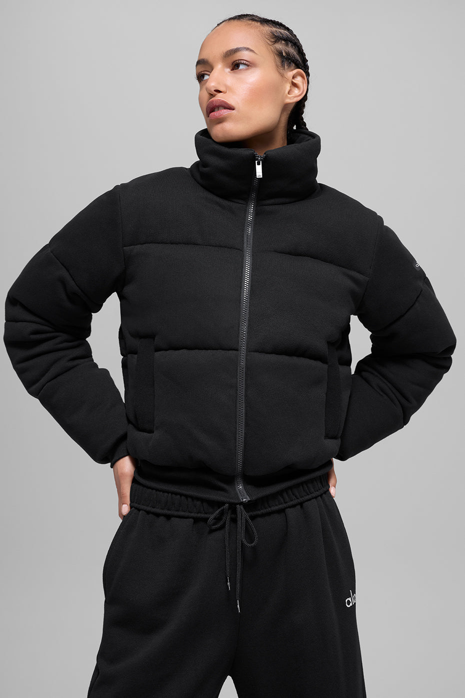 Sweatshirt Puffer - Black (W4758R)