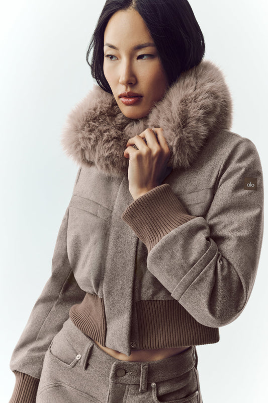 Wool Blend Bunny Slope Jacket - Alpine Cocoa Heather (W4762P)