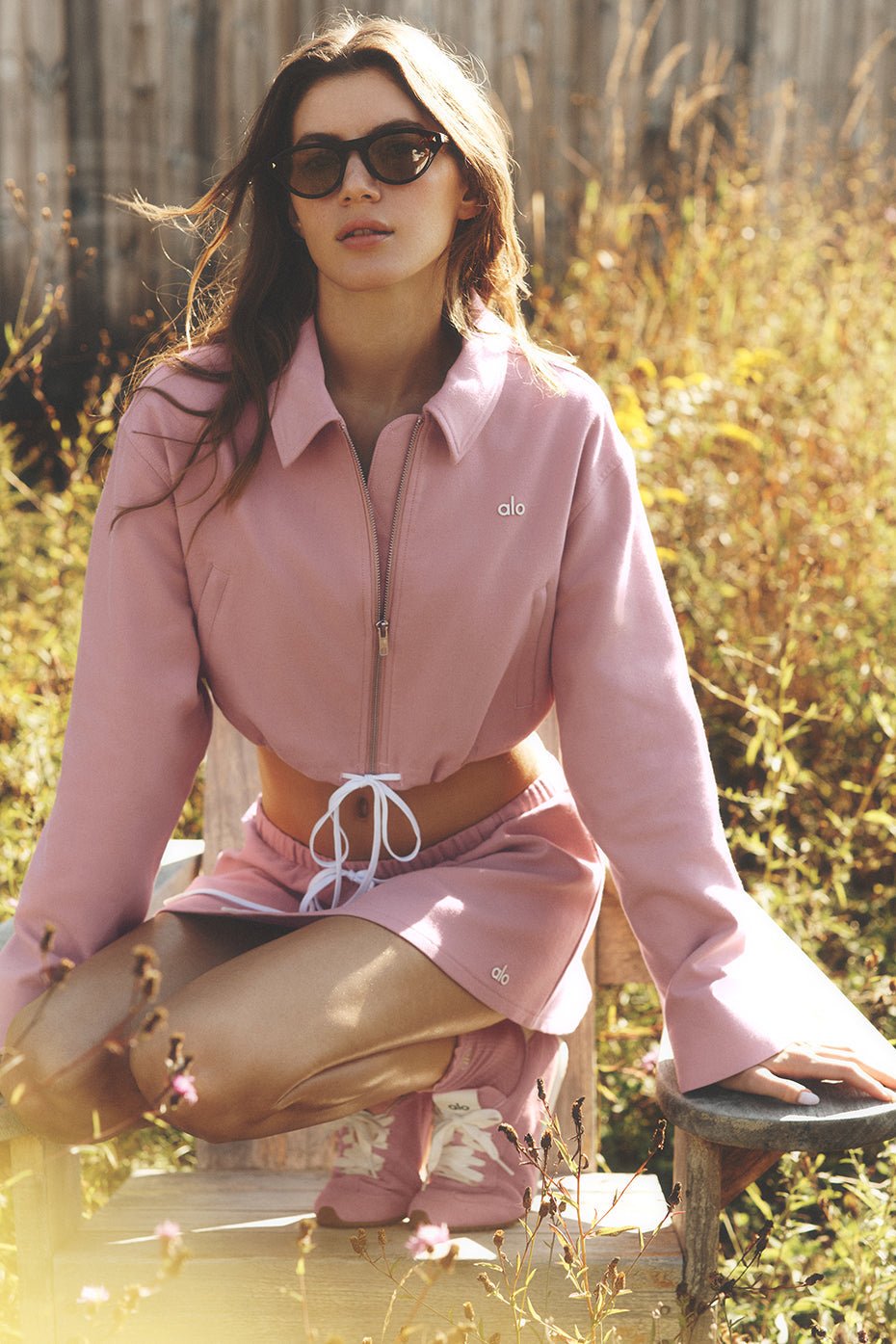 Cropped Fan Favorite Full Zip Jacket - Vintage Pink (W4778R)
