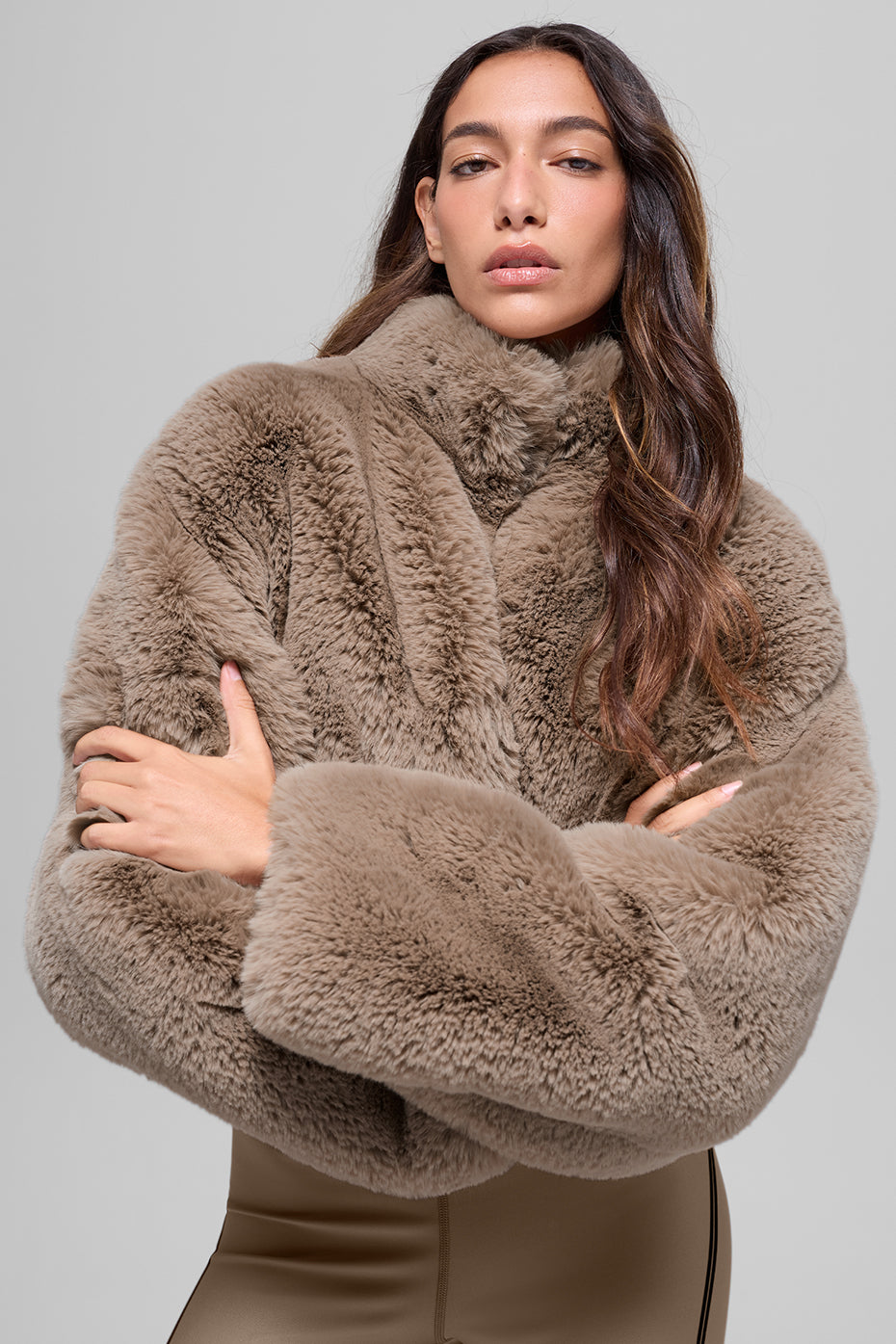 Faux Fur Allure Jacket - Oat (W4801R)