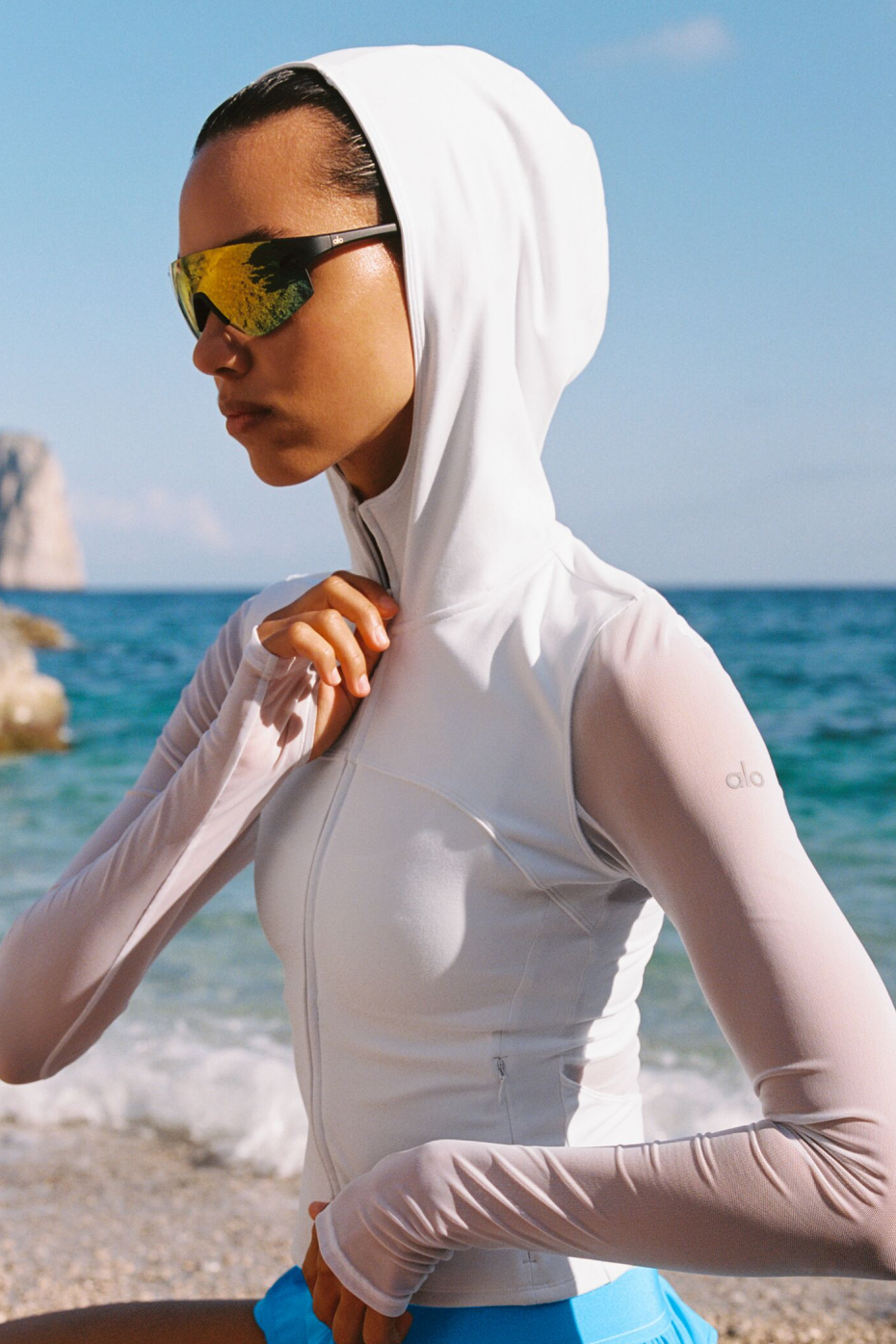 ALO Softsculpt Superset Full Zip Jacket - White (W4813R)