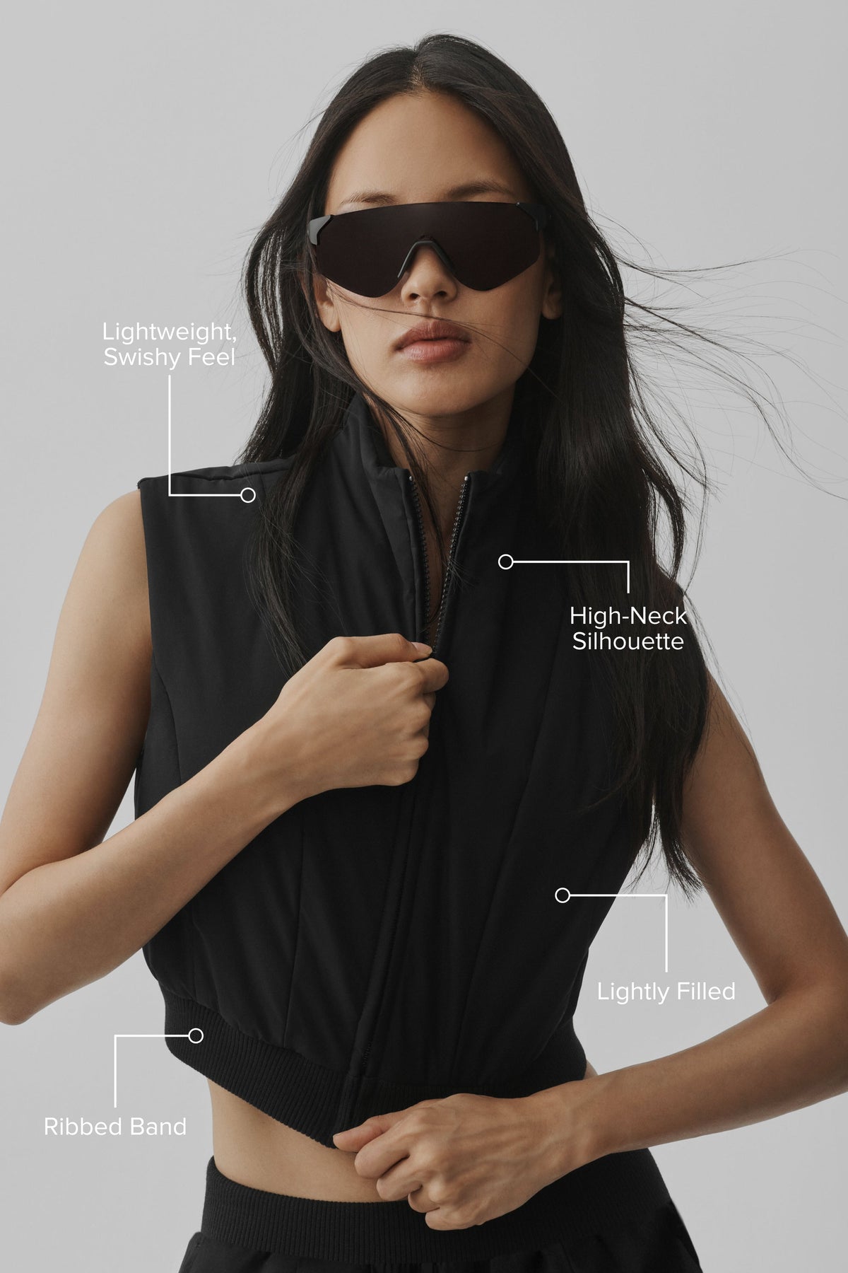 Alo Yoga Momentum Vest in Black, product image 2 of 5