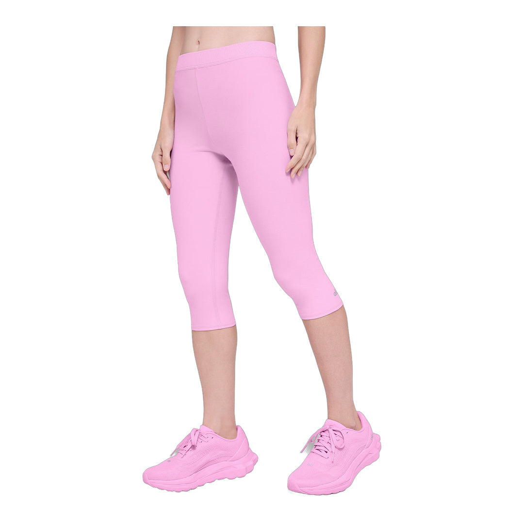 alo Alosoft High-Waist Iconic 90's Capri - Candy Heart Pink by Alo Yoga
