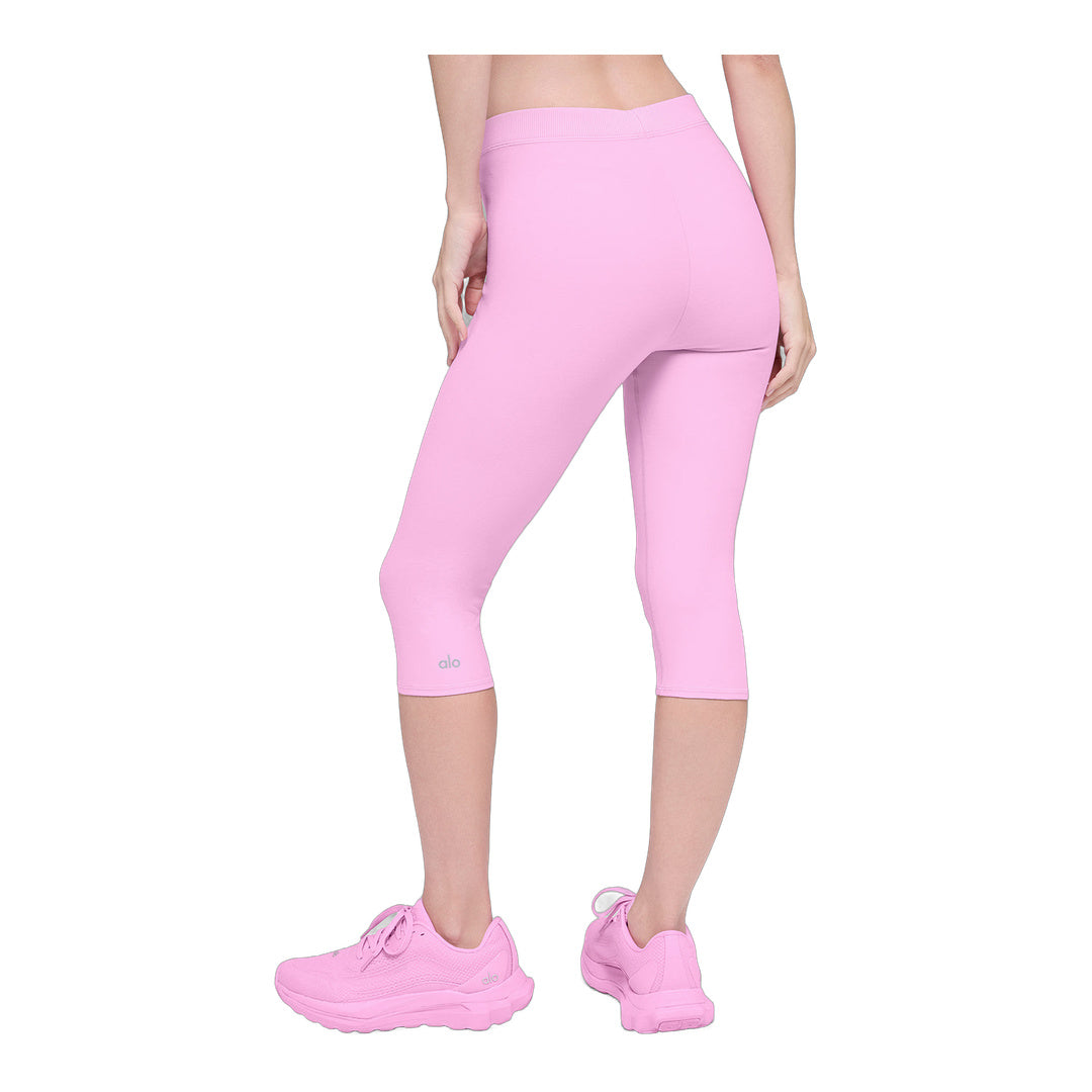 alo Alosoft High-Waist Iconic 90's Capri - Candy Heart Pink by Alo Yoga