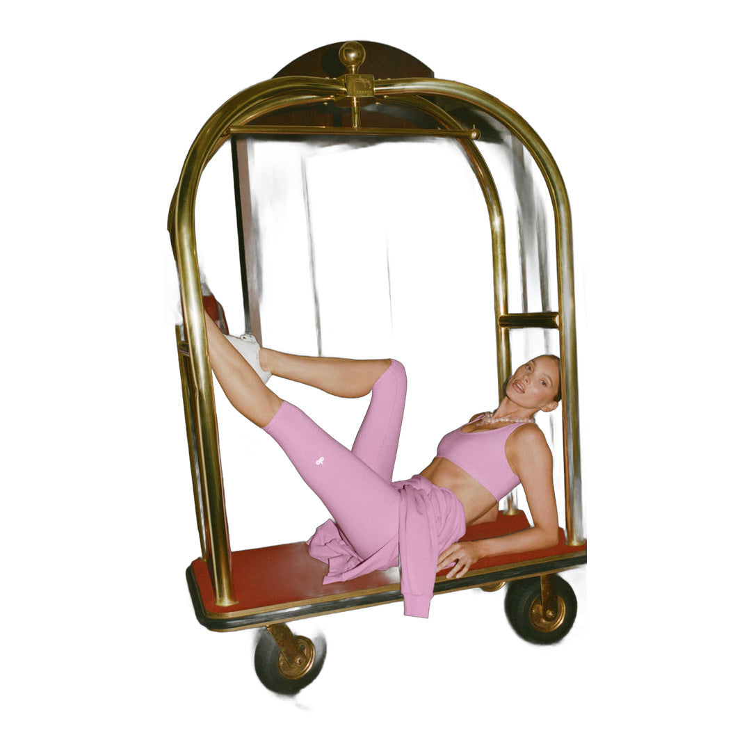 alo Alosoft High-Waist Iconic 90's Capri - Candy Heart Pink by Alo Yoga