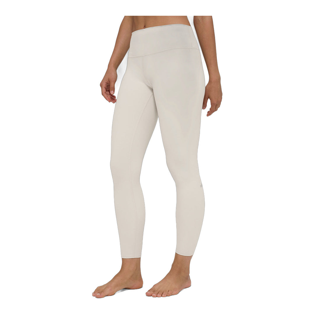 alo Alosoft High-Waist 7/8 Highlight Legging - Bone by Alo Yoga