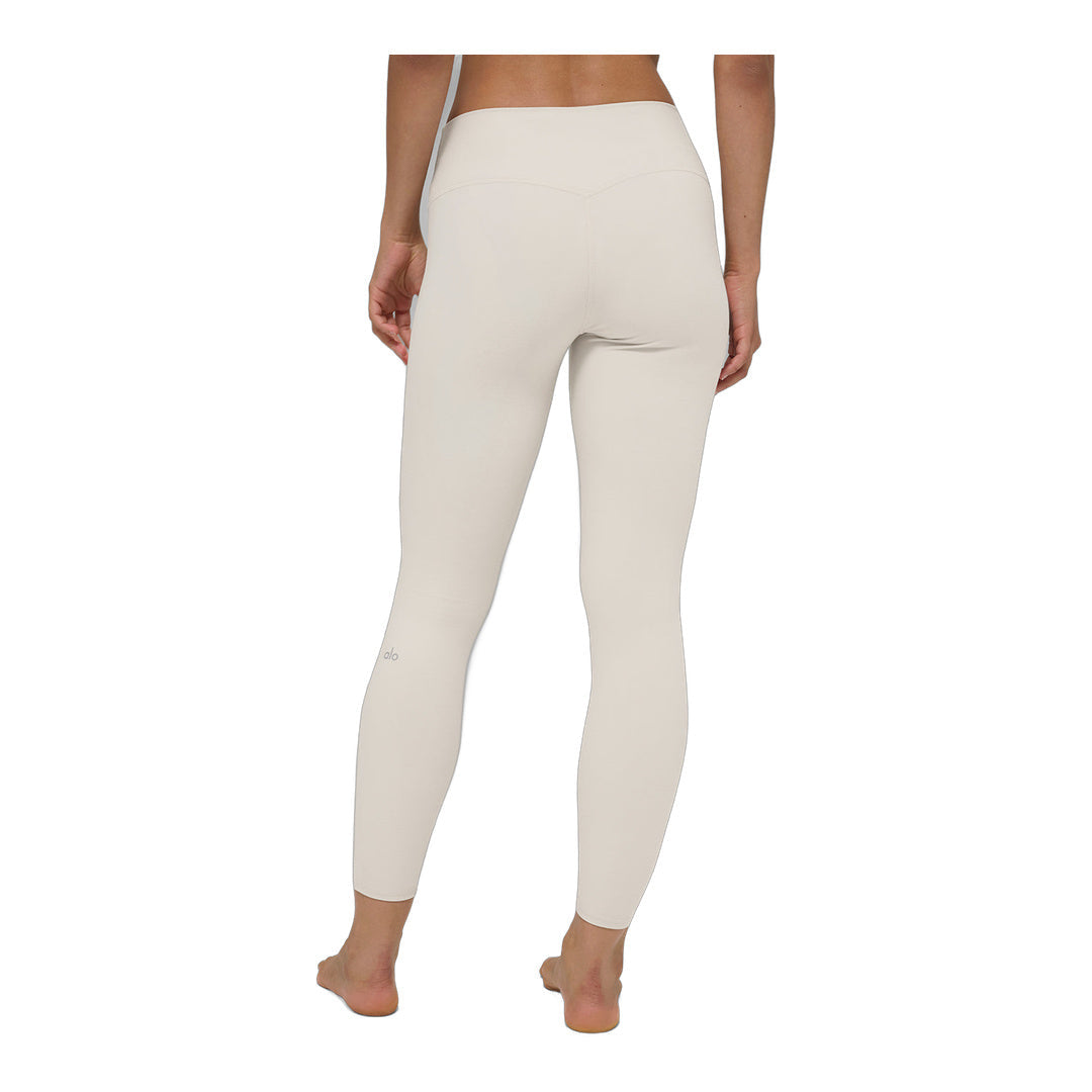 alo Alosoft High-Waist 7/8 Highlight Legging - Bone by Alo Yoga