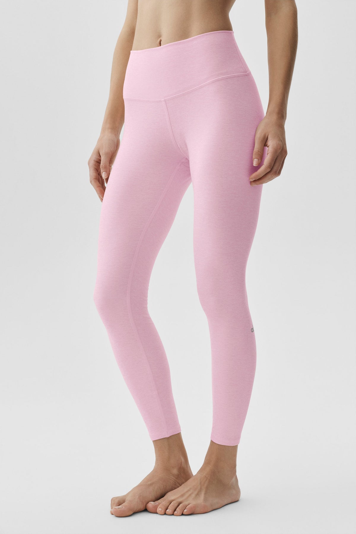 Alo Yoga Alosoft High-Waist 7/8 Highlight Legging in Pink Marshmallow Heather, product image 3 of 5