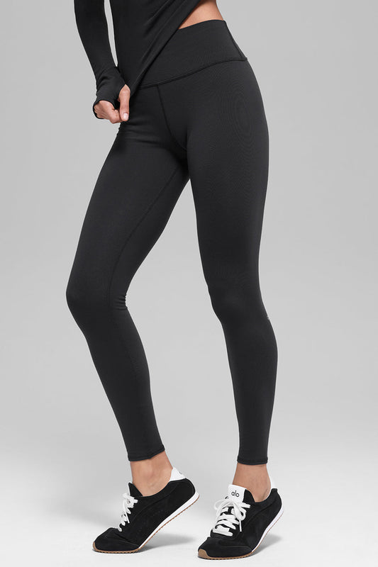 Airbrush Winter Warm High-Waist Nocturne Legging - Black (W51196R)