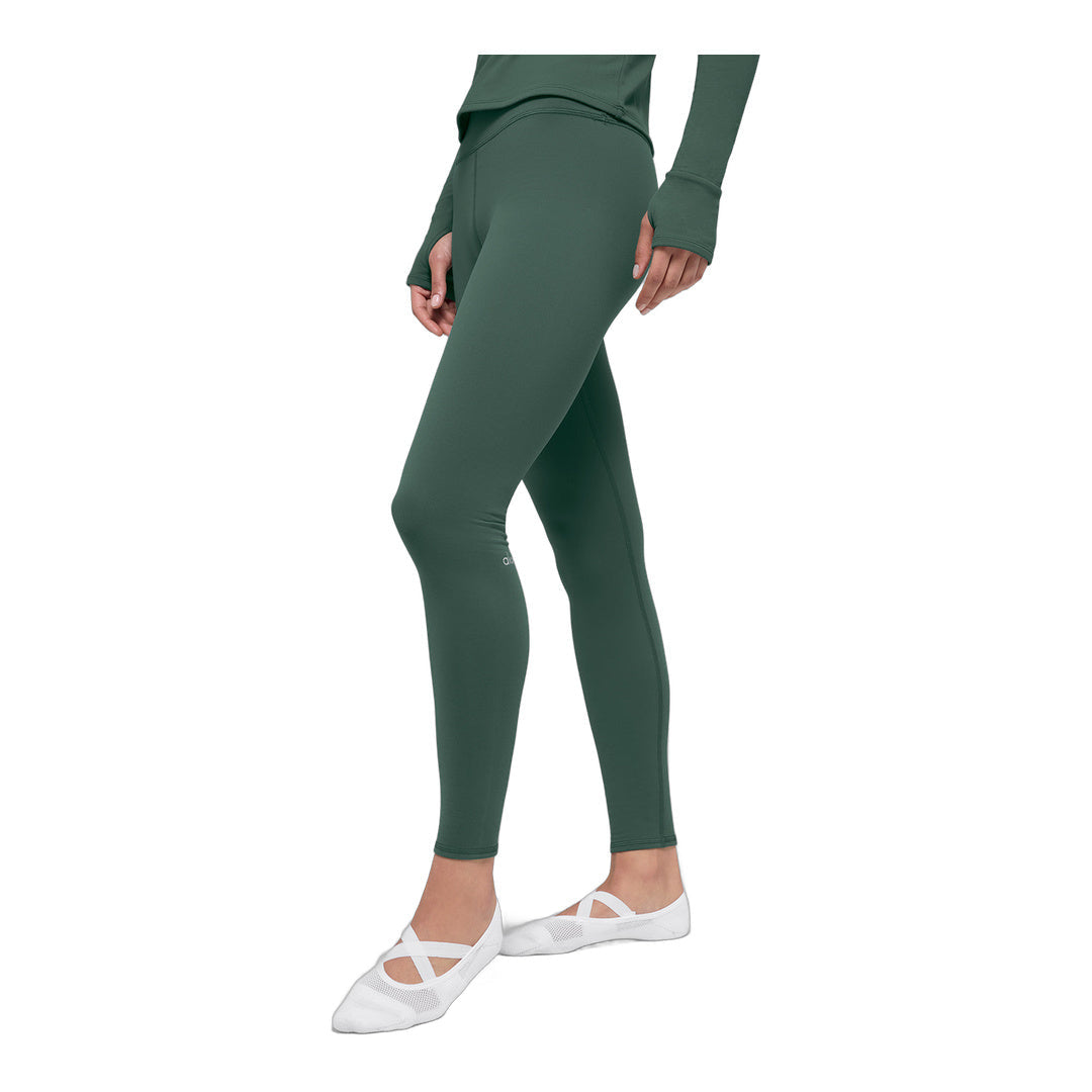 alo Airbrush Winter Warm High-Waist Nocturne Legging - Clover Green by Alo Yoga