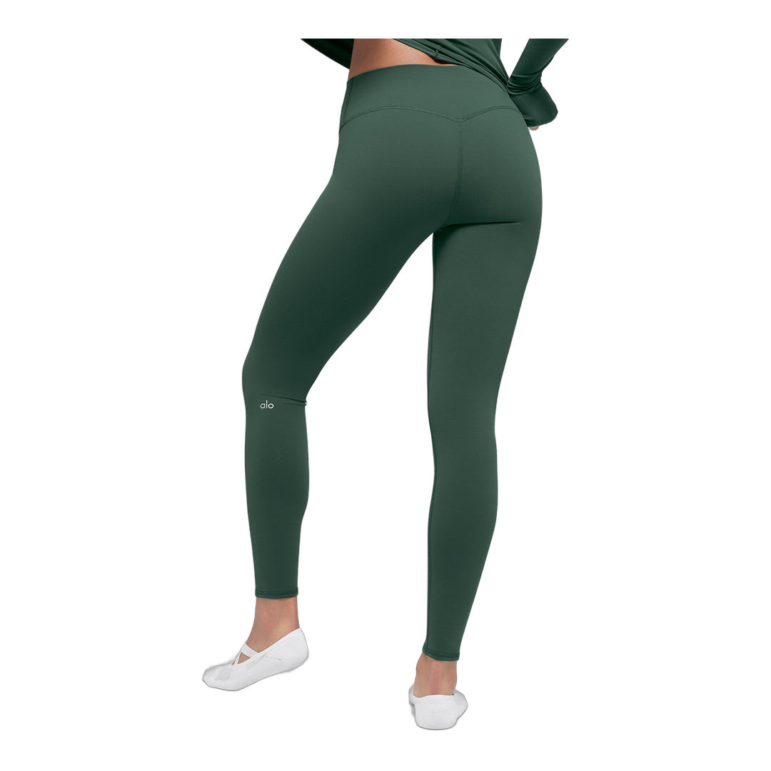 alo Airbrush Winter Warm High-Waist Nocturne Legging - Clover Green by Alo Yoga