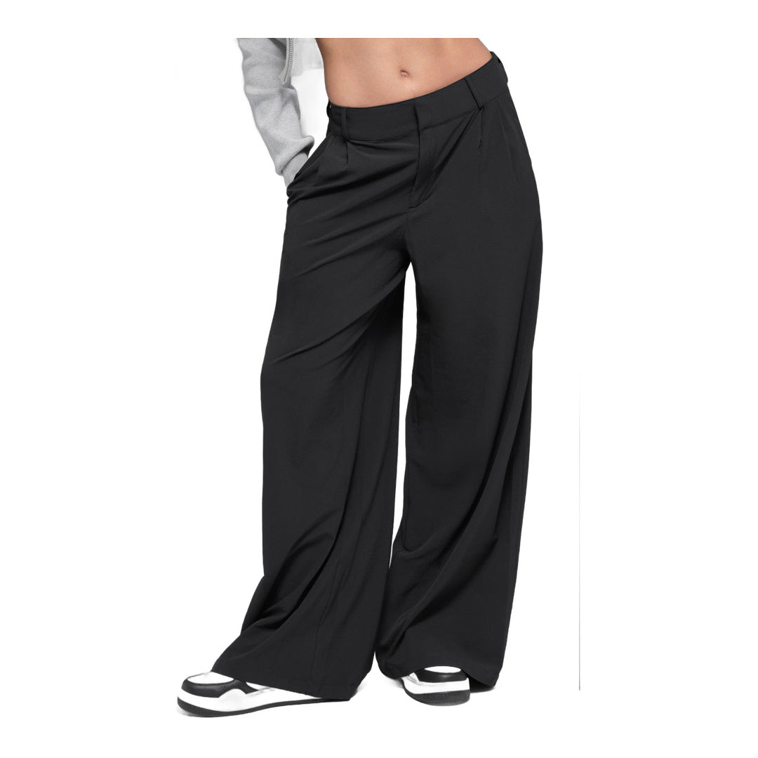 alo High-Waist Dreamscape Trouser (Long) - Black by Alo Yoga