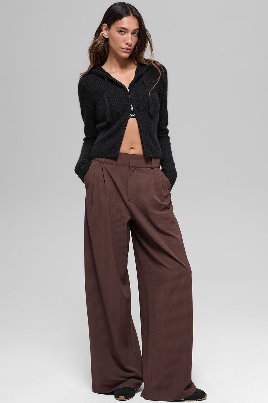 High-Waist Dreamscape Trouser (Long) - Brownstone (W51263R-33)