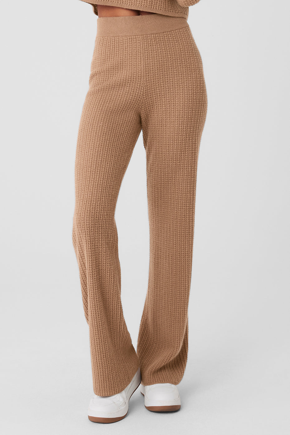 Cashmere High-Waist Plush Waffle Pant - Toasted Almond (W51286R)