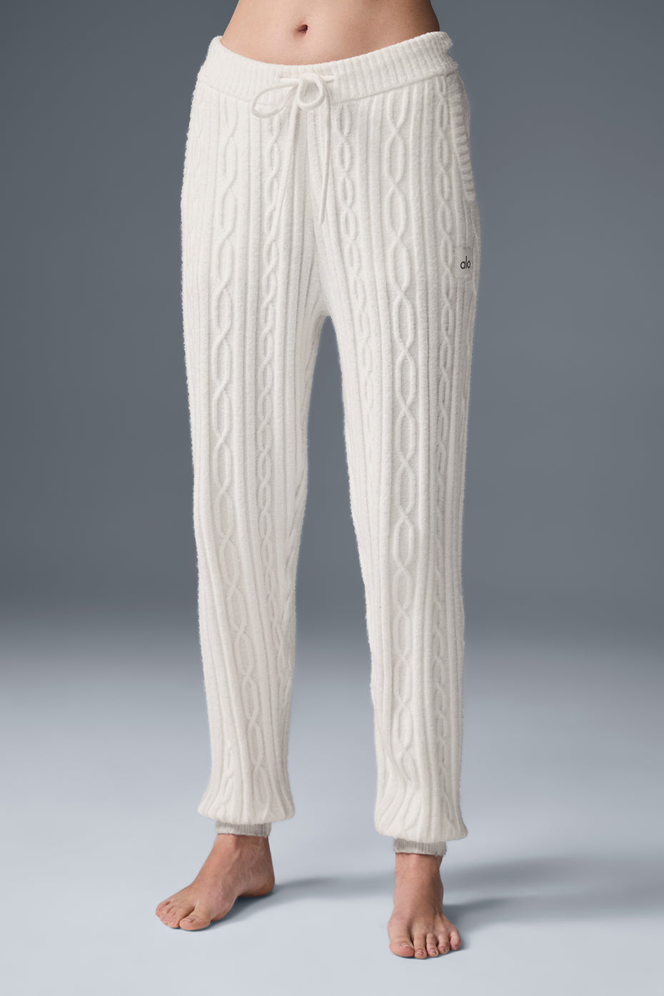 Cable Knit Winter Bliss Pant - Ivory (W51353R)