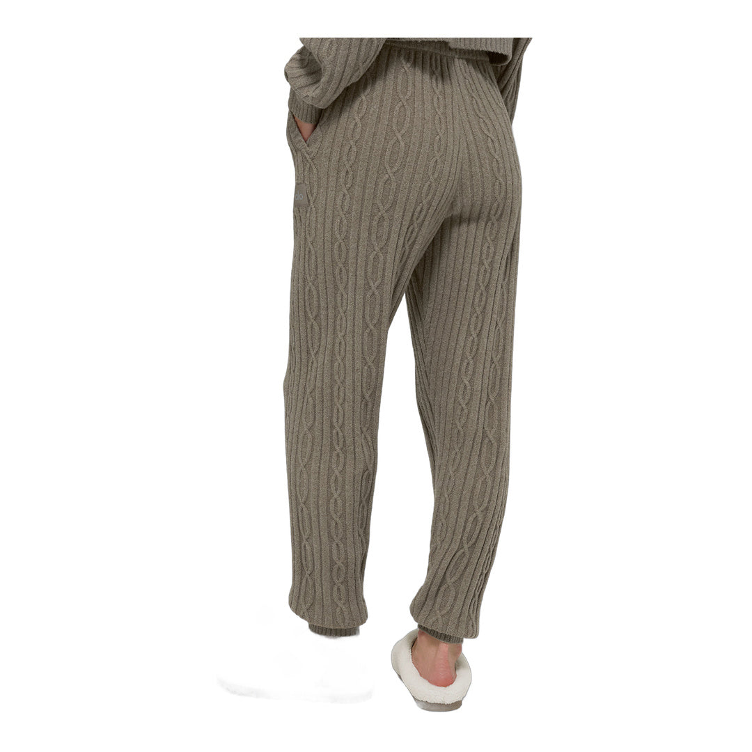 alo Cable Knit Winter Bliss Pant - Light Cocoa by Alo Yoga