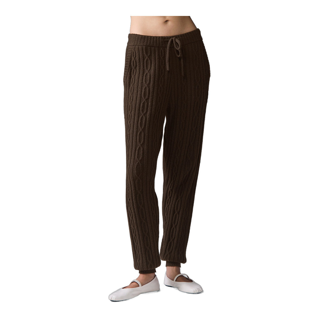 alo Cable Knit Winter Bliss Pant - Espresso by Alo Yoga