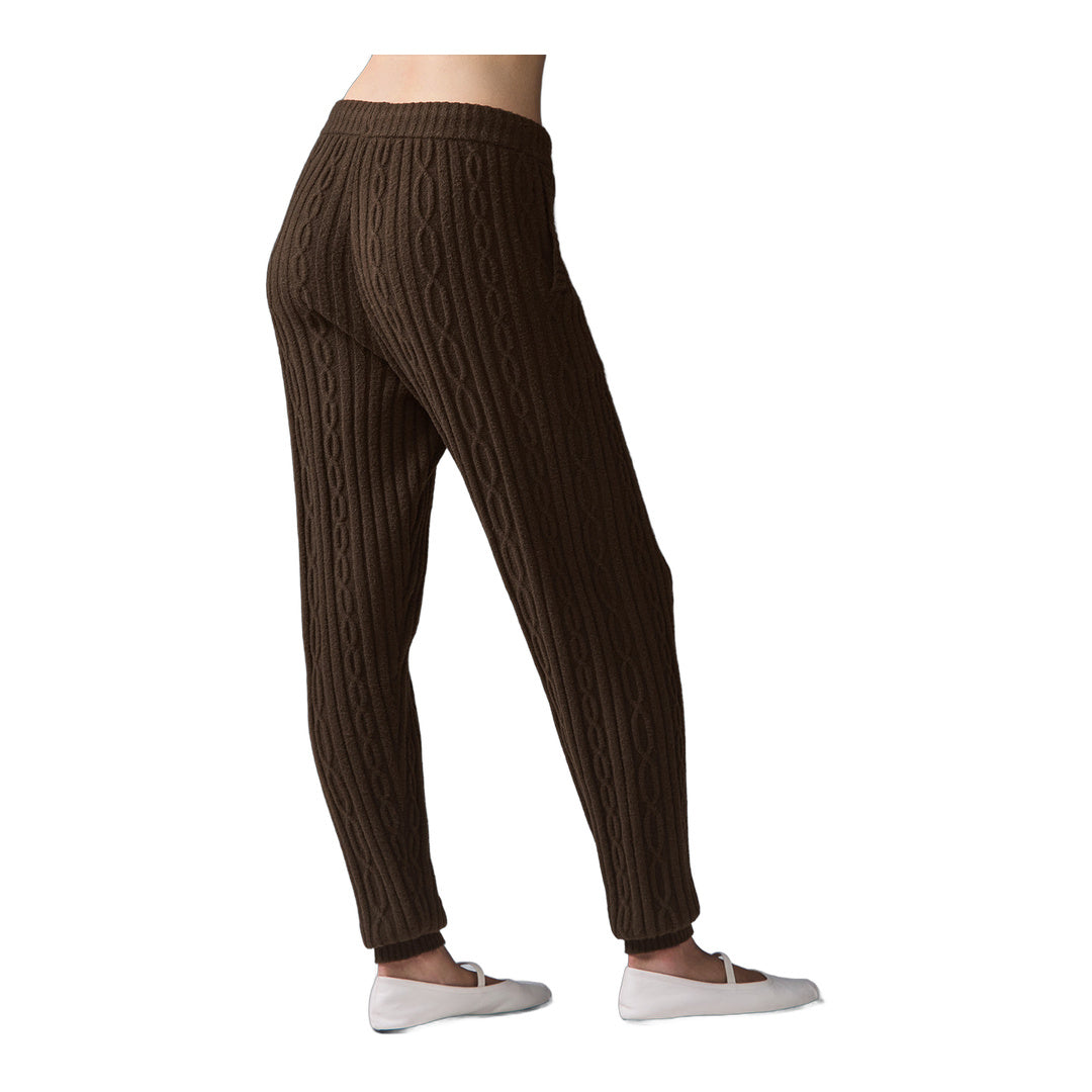 alo Cable Knit Winter Bliss Pant - Espresso by Alo Yoga