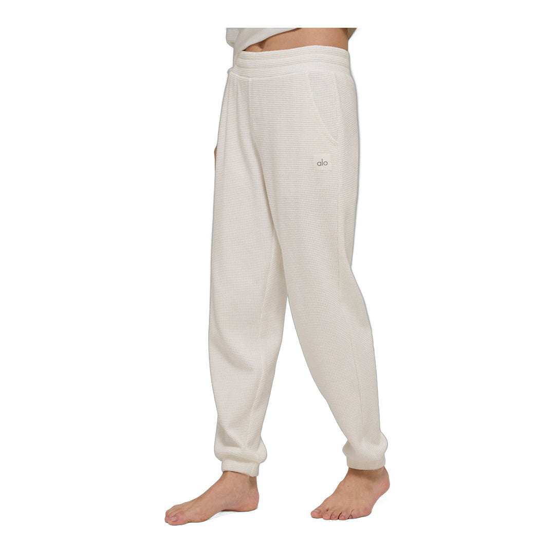 alo Waffle Weekend Escape Jogger - Ivory by Alo Yoga
