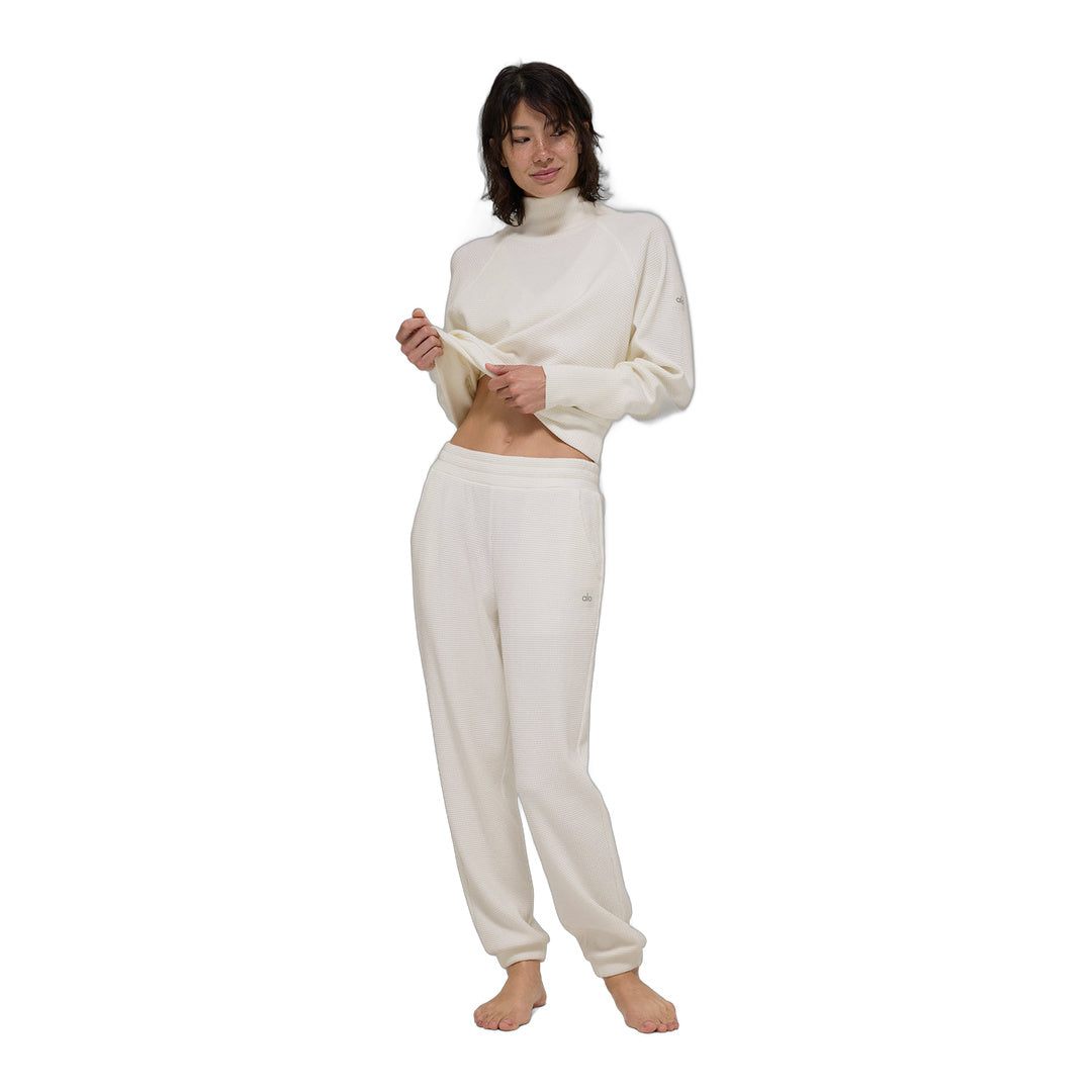alo Waffle Weekend Escape Jogger - Ivory by Alo Yoga