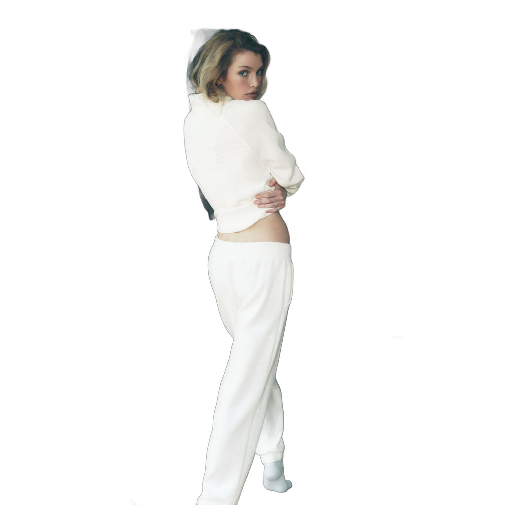 alo Waffle Weekend Escape Jogger - Ivory by Alo Yoga