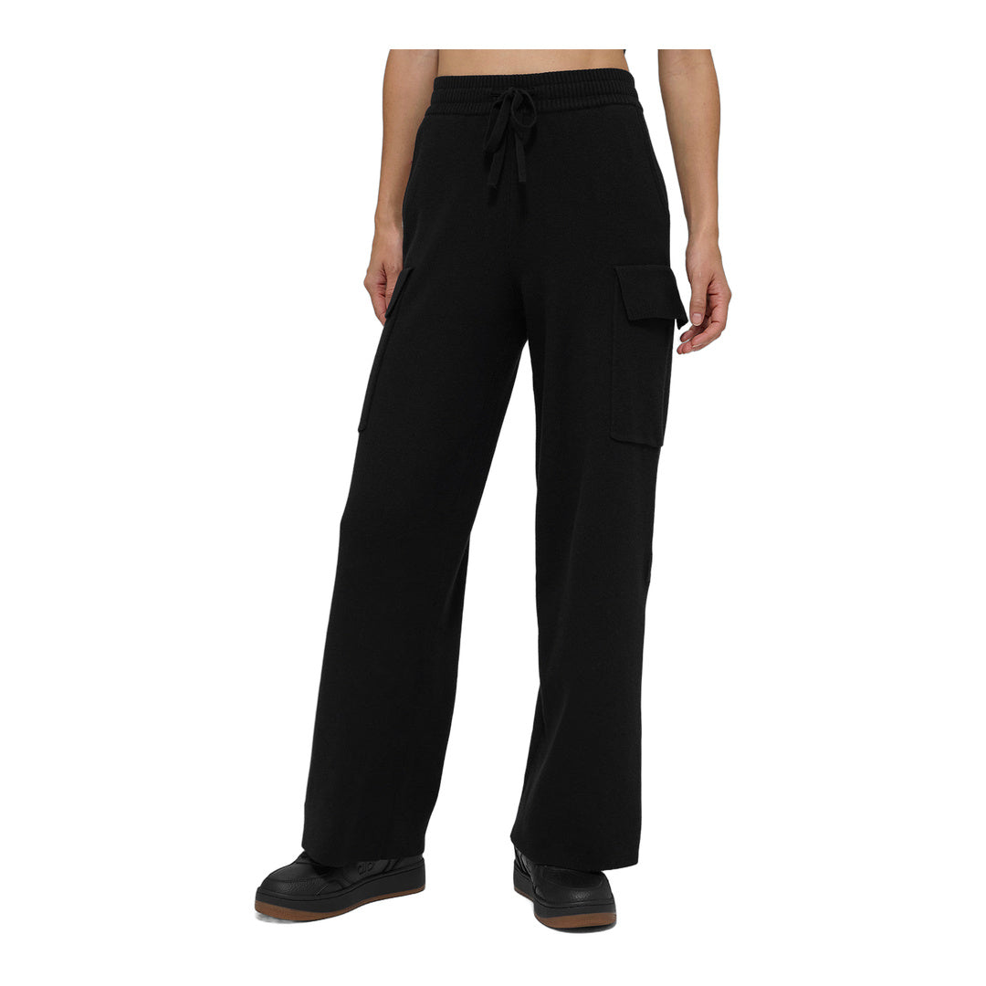 alo Scholar Knit High-Waist Cargo Pant - Black by Alo Yoga