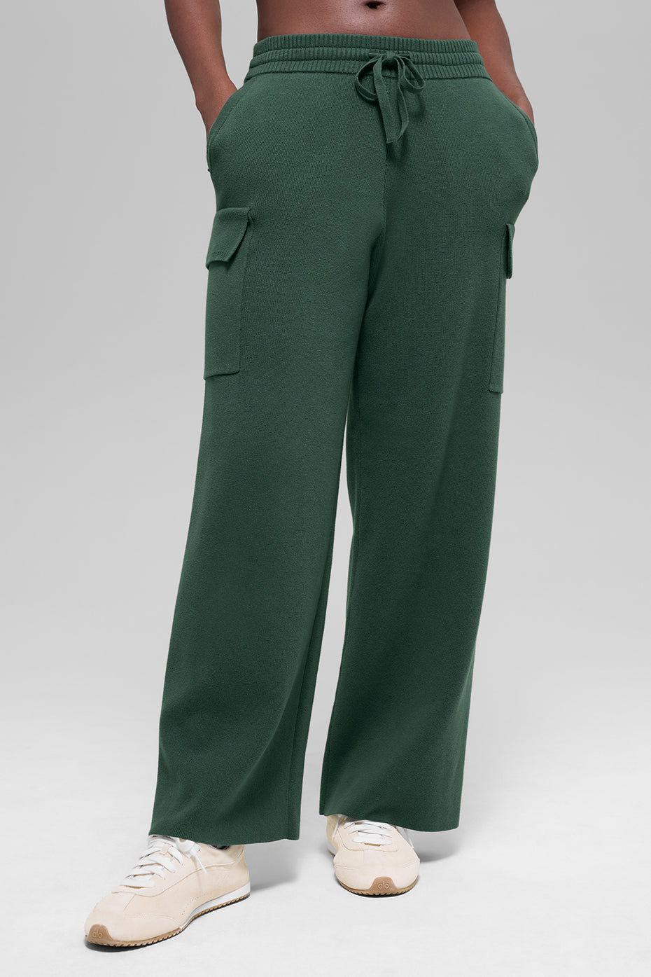 Scholar Knit High-Waist Cargo Pant - Clover Green (W51400R)
