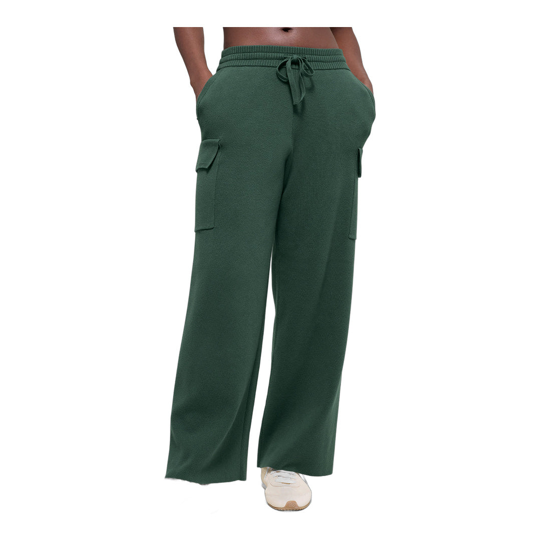 alo Scholar Knit High-Waist Cargo Pant - Clover Green by Alo Yoga