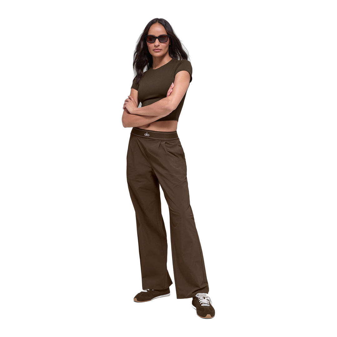alo Suit Up Trouser (Regular) - Espresso by Alo Yoga