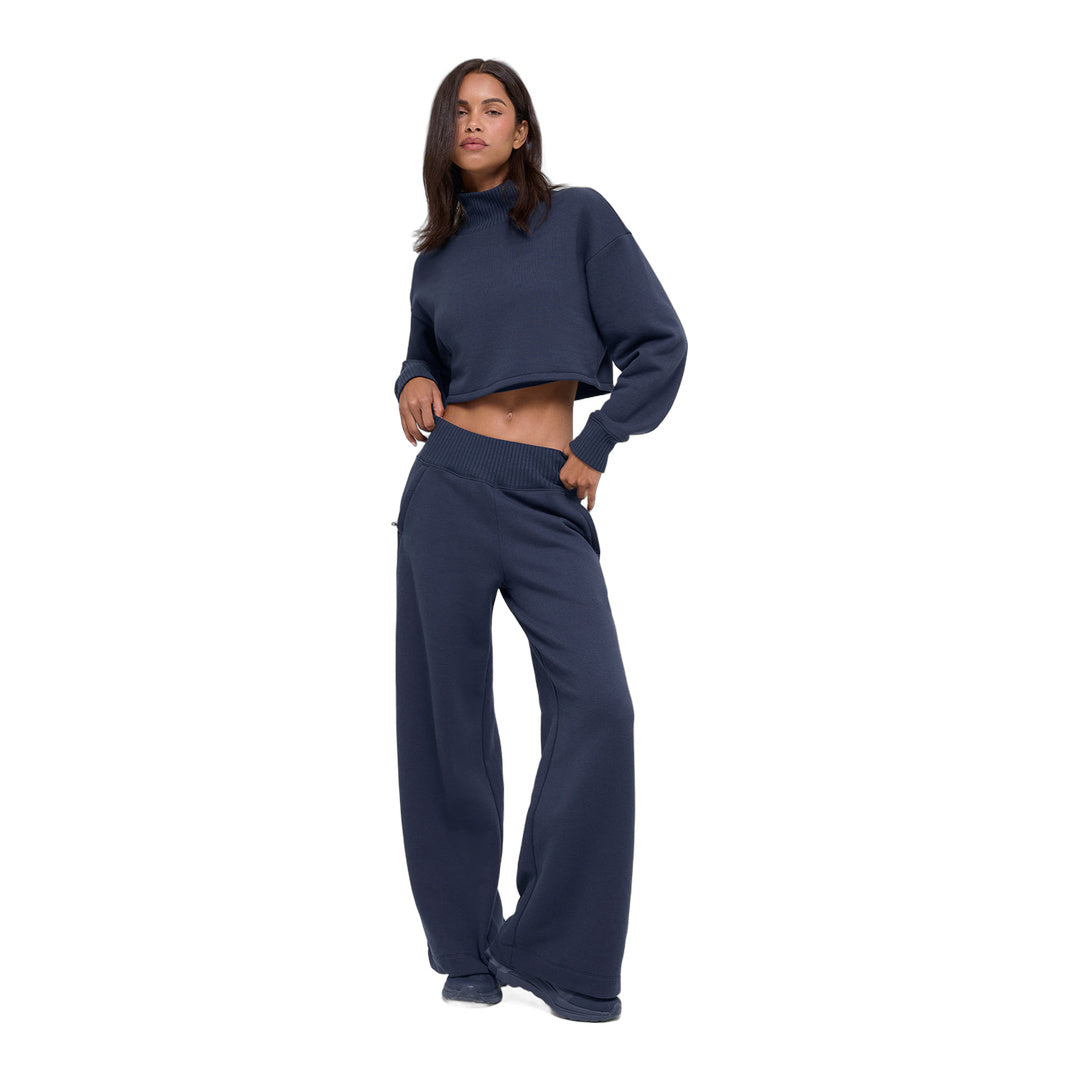 alo Serenity Wide Leg Sweatpant - Navy by Alo Yoga
