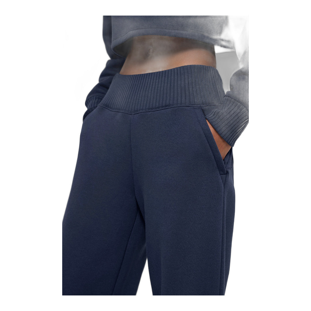 alo Serenity Wide Leg Sweatpant - Navy by Alo Yoga