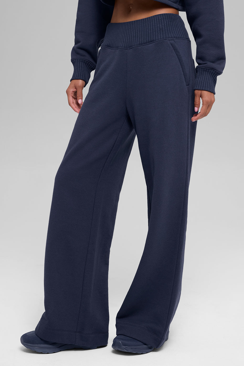 Serenity Wide Leg Sweatpant - Navy (W54162R)