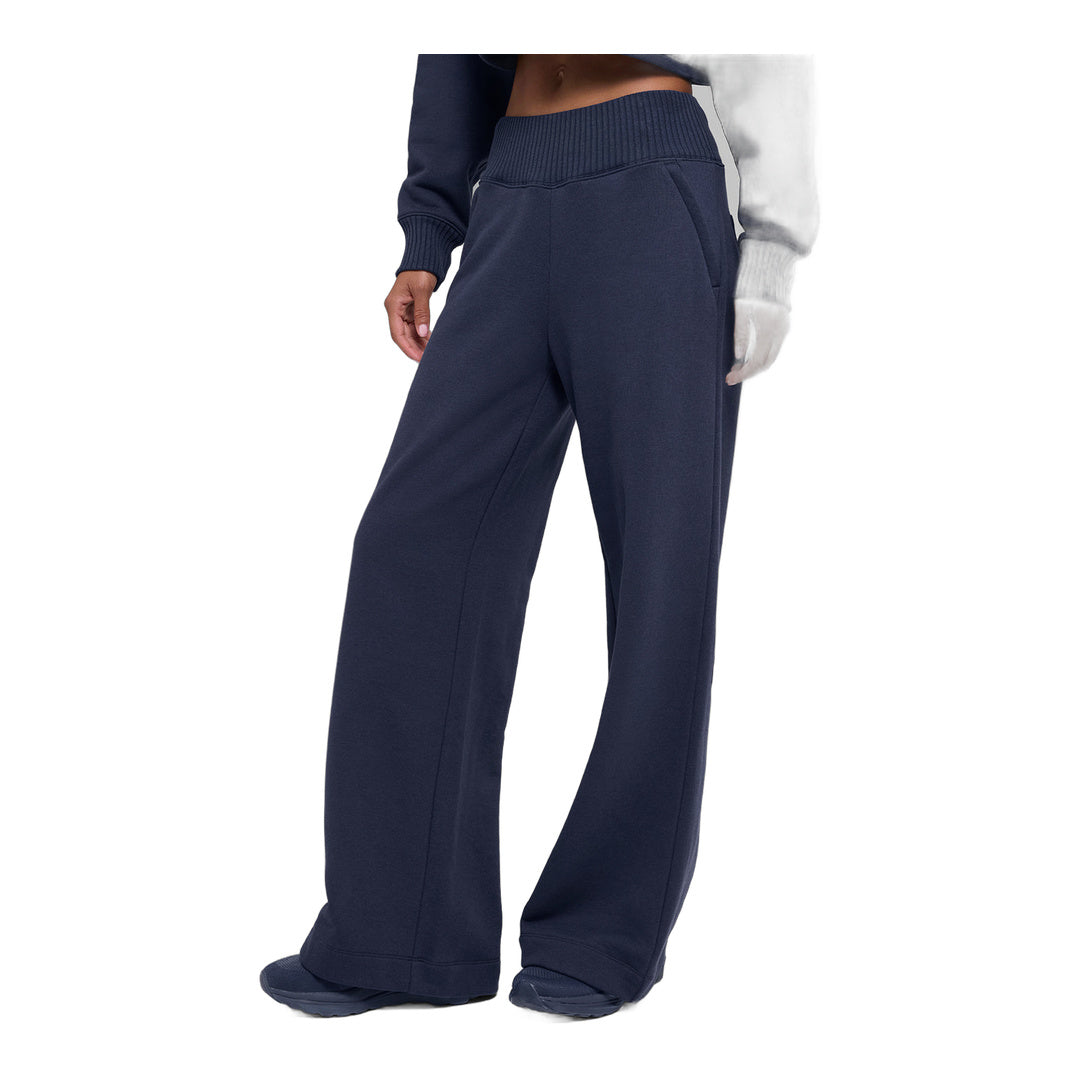 alo Serenity Wide Leg Sweatpant - Navy by Alo Yoga