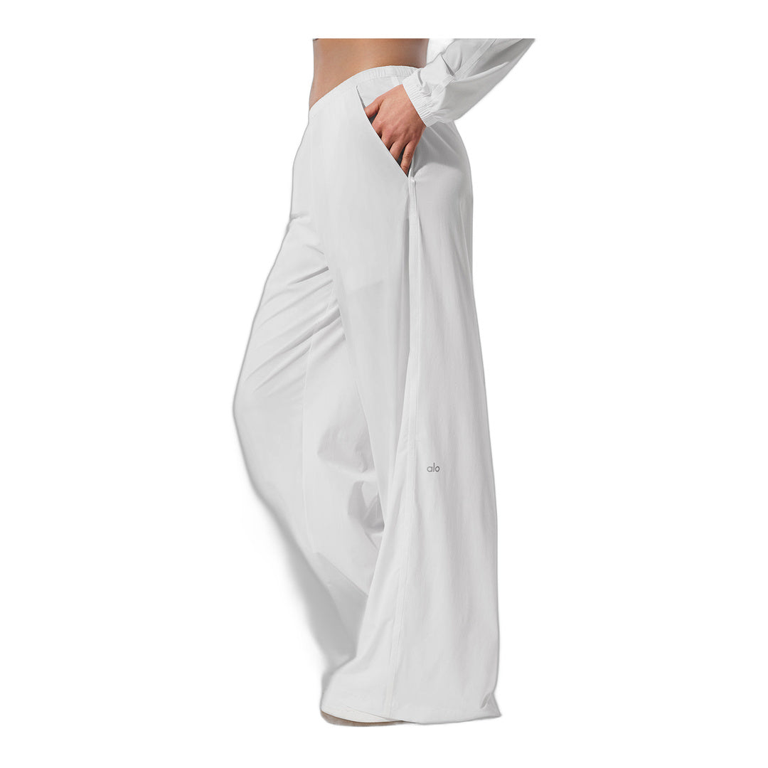 alo Breezy Wide Leg Pant (Long) - White by Alo Yoga