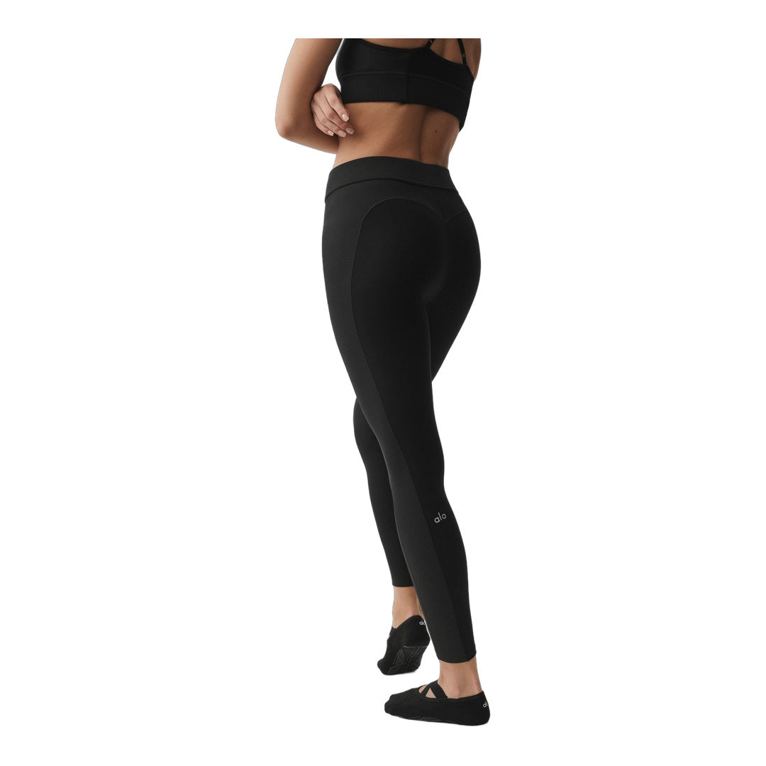 alo Alosoft High-Waist 7/8 Relay Legging - Black/White by Alo Yoga