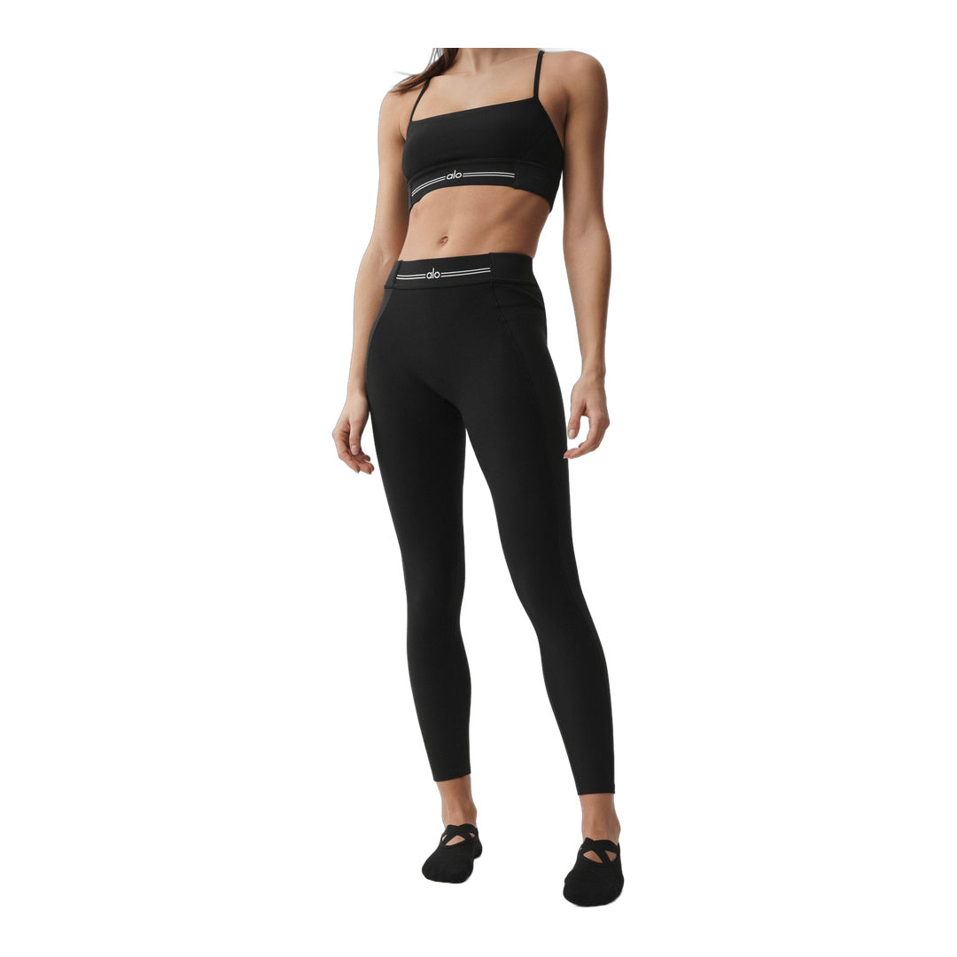 alo Alosoft High-Waist 7/8 Relay Legging - Black/White by Alo Yoga