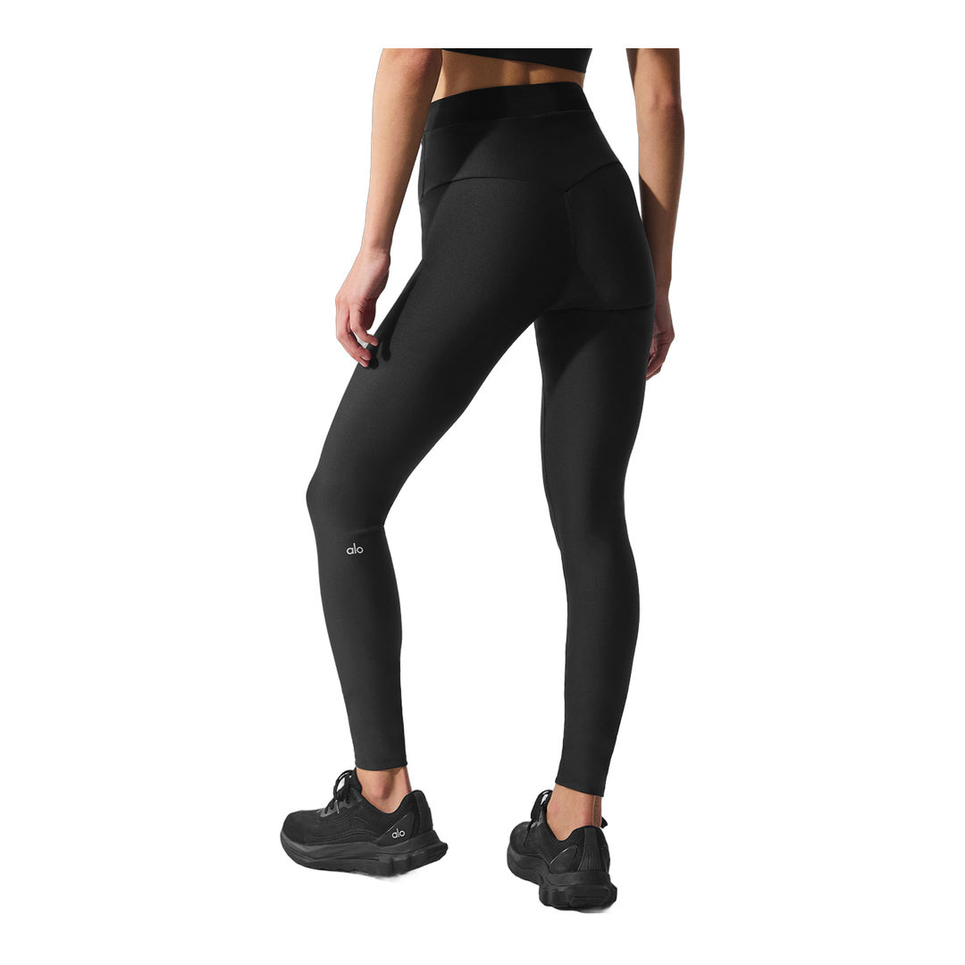 alo Airlift Mesh High-Waist Divine Legging - Black by Alo Yoga