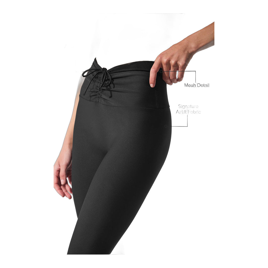 alo Airlift Mesh High-Waist Divine Legging - Black by Alo Yoga