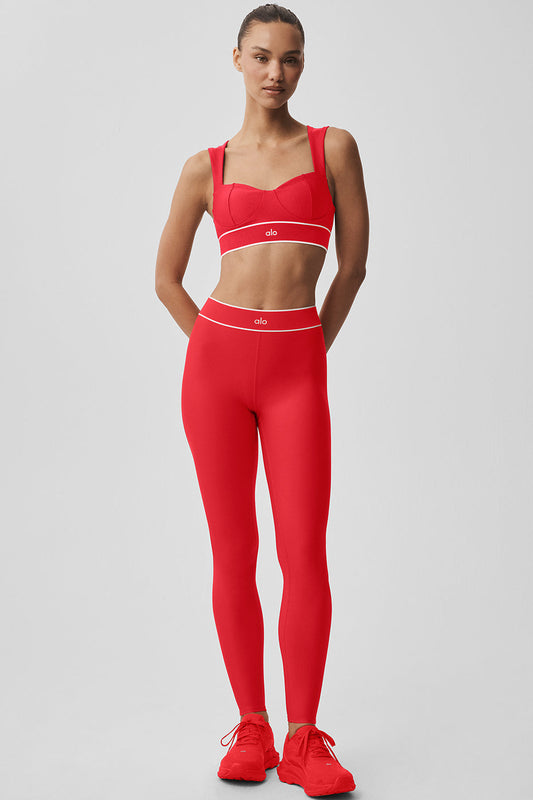 Airlift High-Waist Alignment Legging - Bright Red/White (W54180R)