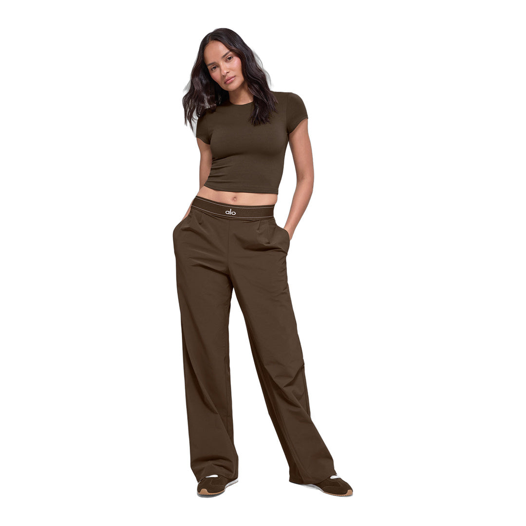 alo Suit Up Trouser (Long) - Espresso by Alo Yoga