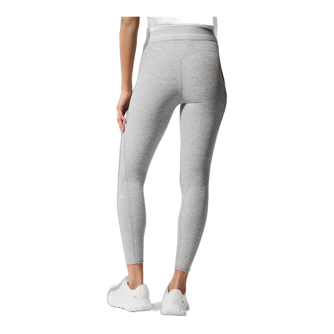 alo Alosoft High-Waist 7/8 Better Together Legging - Athletic Heather Grey/White by Alo Yoga