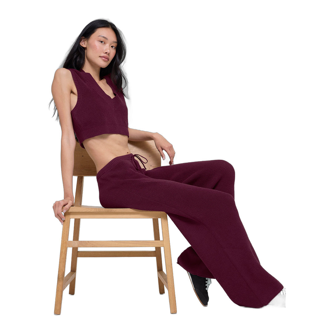 alo Supernatural Sweater Pant - Burgundy by Alo Yoga
