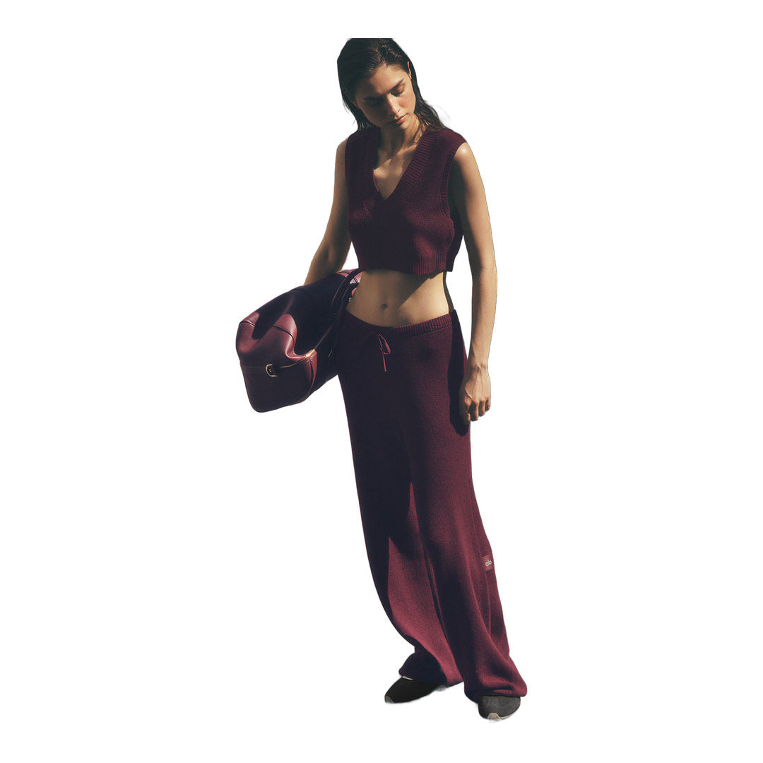 alo Supernatural Sweater Pant - Burgundy by Alo Yoga