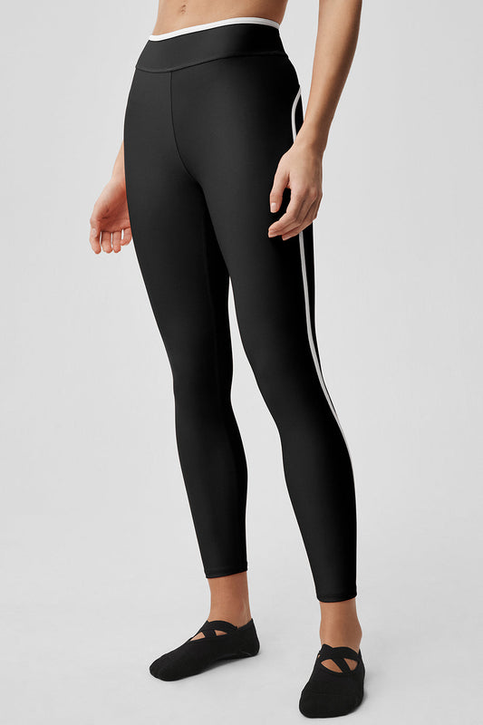 Airlift High Waist Charger 7/8 Legging - Black/White (W54220R)