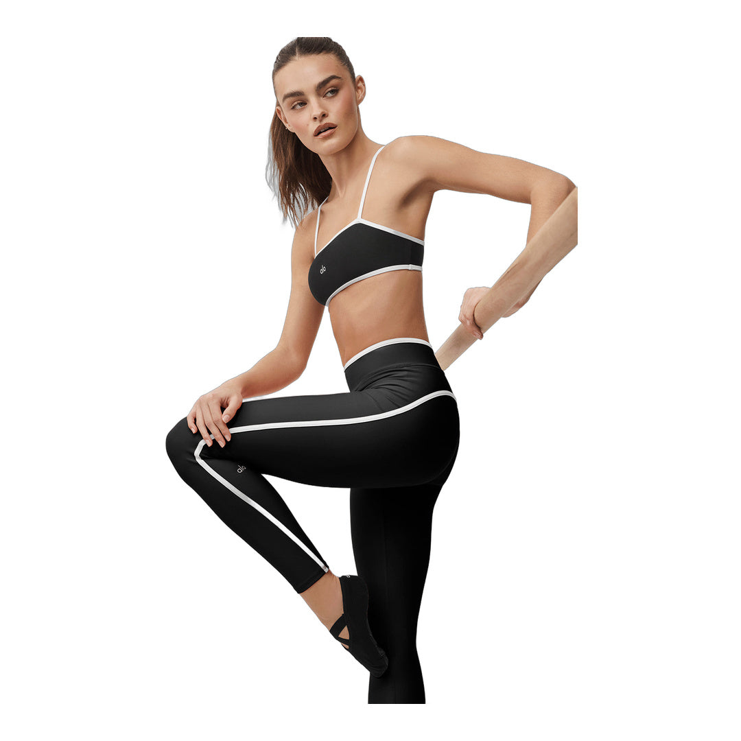 alo Airlift High Waist Charger 7/8 Legging - Black/White by Alo Yoga
