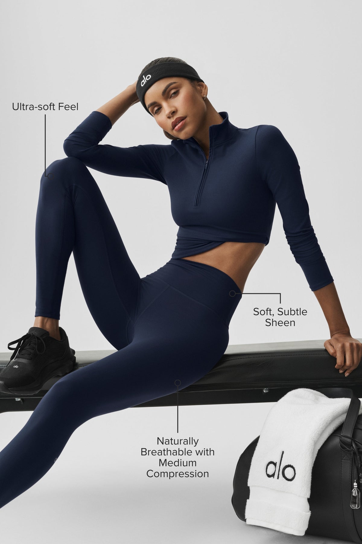 Alo Yoga Softsculpt High-Waist Legging in Navy, product image 2 of 6
