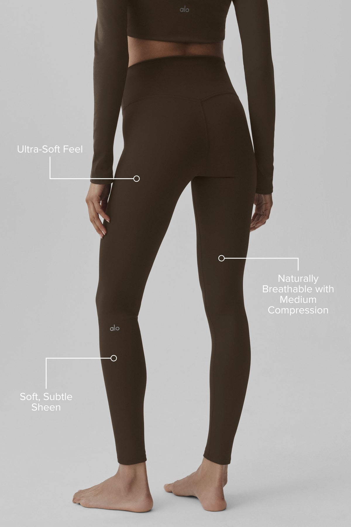 Alo Yoga Softsculpt High-Waist Legging in Espresso, product image 2 of 4