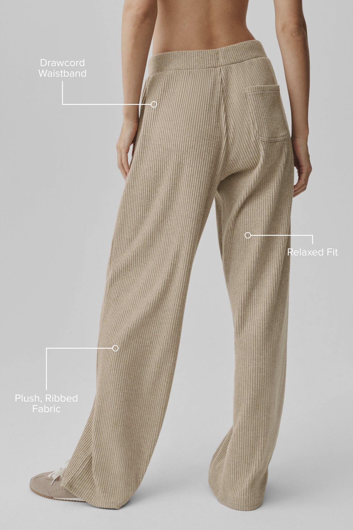 Alo Yoga Muse Wide Leg Pant in Gravel Heather, product image 2 of 5