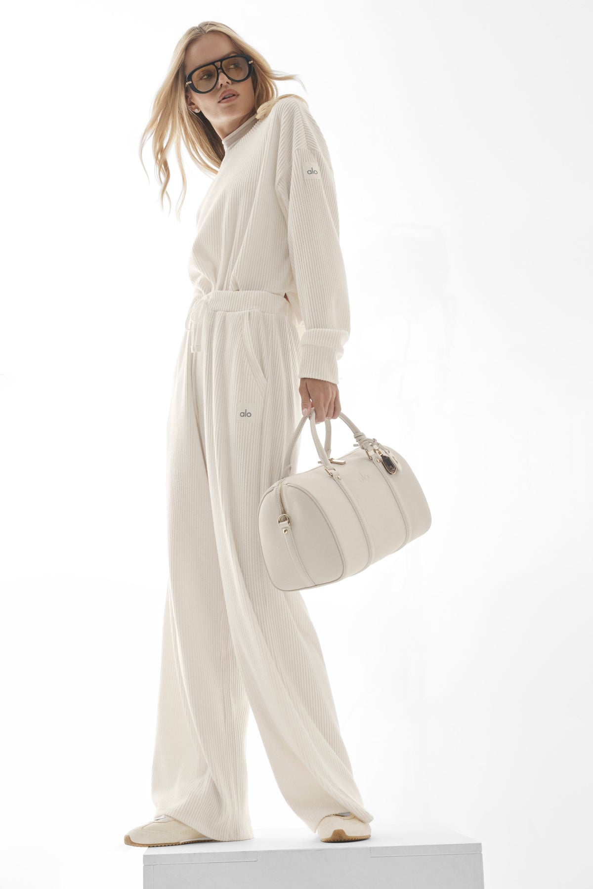 Alo Yoga Muse Wide Leg Pant in Ivory, product image 5 of 5